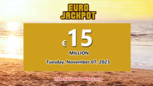 2023年11月3日：5位幸运玩家赢得了百万美元 – EuroJackpot 奖金为 15,000,000 美元。