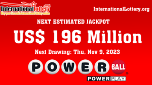 Powerball 奖池在 2023 年 11 月 8 日达到了 1.96 亿美元。